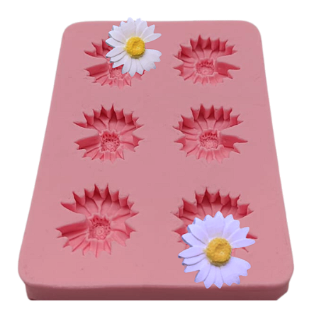 Forma de Silicone - Mini Margaridas 6 cav