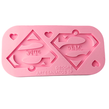 Forma de Silicone - Pingente Super Mãe 2 cav