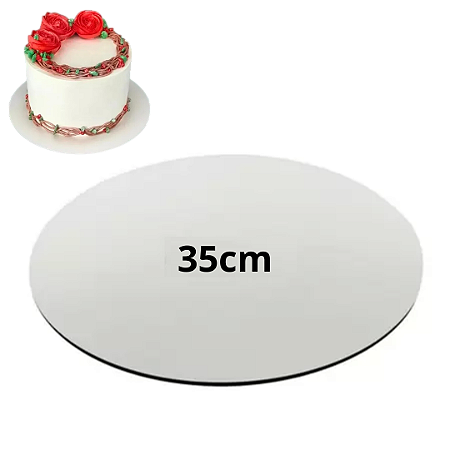 Cake Board Sem Gravação MDF Branco 35cm