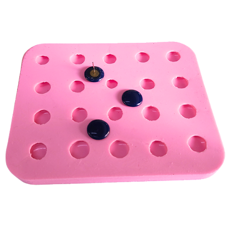 Forma de Silicone - Brinco Redondo 20 cav