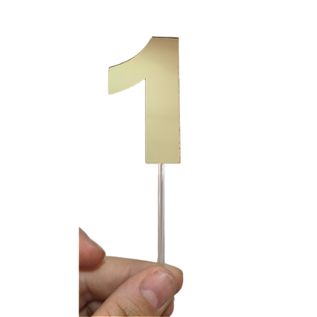 Topo de Bolo Acrílico Numero 1