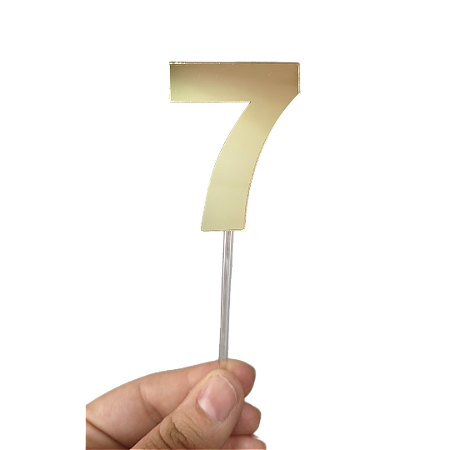 Topo de Bolo Acrílico Numero 7