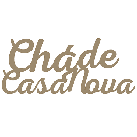 Placa MDF 6mm Marrom Chá Casa Nova 60x25cm