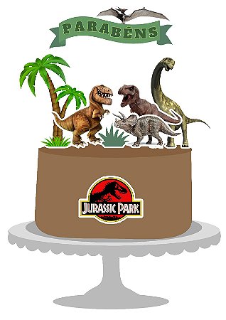 Topo Bolo - Dinossauro Jurassic