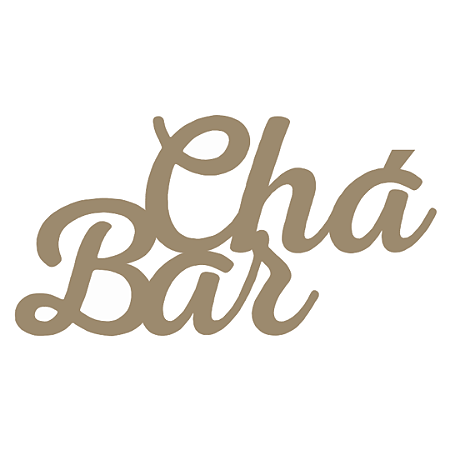 Placa MDF 3mm Marrom Cha Bar 60x31cm