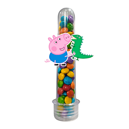 10 Tubetes com Tag - Porquinho Pig