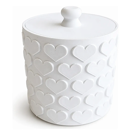 Porta Treco Decorativo Com Tampa Organizador - Branco