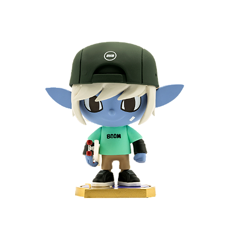 Tristana Skateboarder - Figura Yordles Art Toy  - Caixa Secreta - League Of Legends LOL