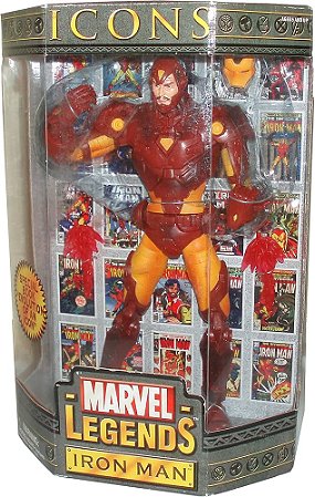 Homem de Ferro (Amarelo) - Figura Marvel Legends  Iron Man - Toy Biz