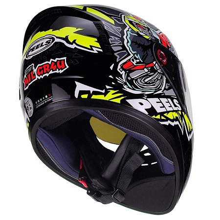 CAPACETE PEELS ICON MIL GRAU PRETO AMARELO 1000 GRAU