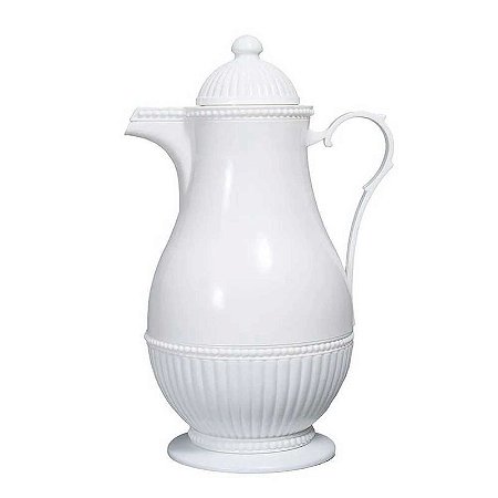 Garrafa Térmica em Plástico Vintage Branco