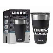 COPO TERMICO TRAVEL STONE - PRETO