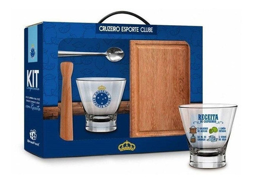 Conjunto Caipirinha Gde Time Cruzeiro Presente Brasfoot