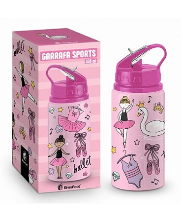Garrafa Sport de Alumínio com Canudo 350ML - BAILARINA