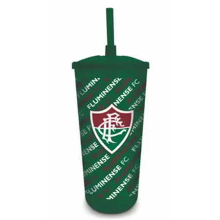 Copo Plástico com Canudo Times - FLUMINENSE