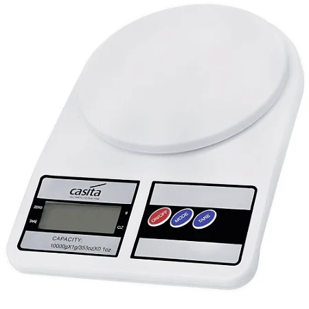 Balança Digital de Precisão Cozinha 10kg Nutrição e Dieta Fitness Cor Branca