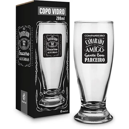 COPO MUNICH CFC 200ML TEMAS - FELIZ ANIVERSARIO AMIGO
