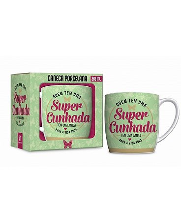 CANECA PORCELANA URBAN 300ML FAMILIA - CUNHADA
