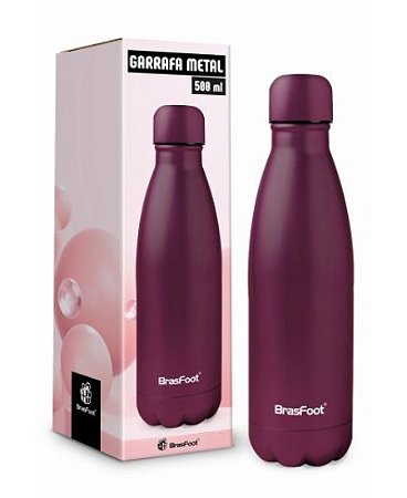 GARRAFA TERMICA METAL NEO 500ML - BONINA EMBORRACHADO