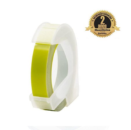 Fita Vinílica Compatível Dymo Rotulador Manual 3DOG25 Verde Oliva 9mm