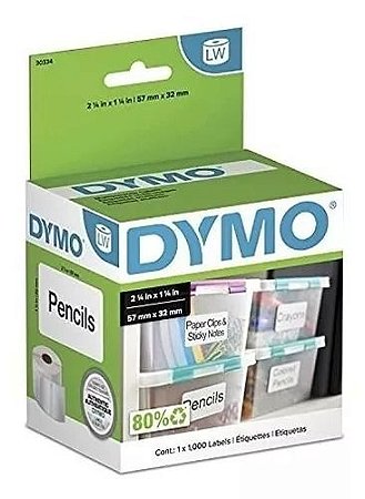 Etiqueta Papel Impressora Térmica Dymo LW 36x89mm 30321