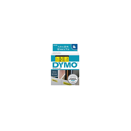 Fita Dymo D1 45018 Fita Amarela Letra Preta 12mm