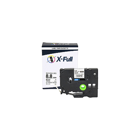 Fita Termoretrátil Compatível Brother HSE 221 Branca 9mm