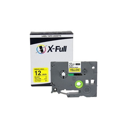 Fita Flexível Compatível Brother Tze-FX631 Amarela 12mm
