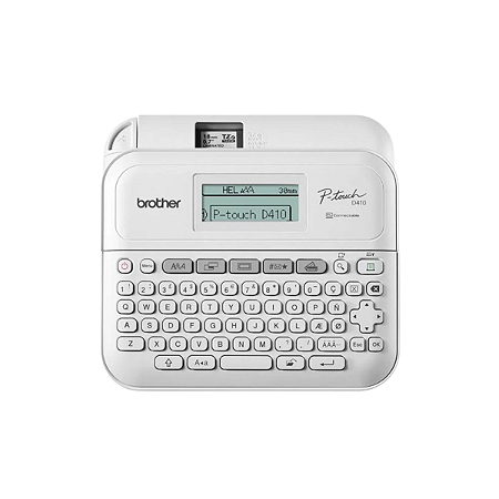 Rotulador Eletrônico Portátil Manual Brother Branco PT-D410