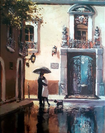 Gravura Casal Coleção Hotel Boulevard 41 x 50 cm