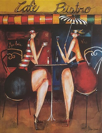 Gravura Coleção Amigas 35,5 x 28 cm