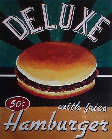 Gravura Coleção Retro Hamburguer