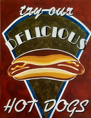 Gravura Coleção Retro Hot Dogs