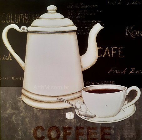 Gravura Coleção Coffee 24,5 x 24,5 cm