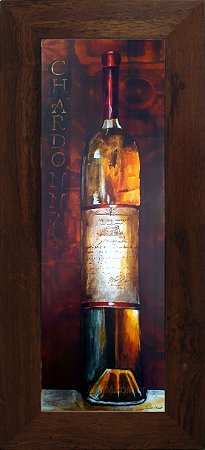 Gravura Coleção Vinhos Chardonnay 20,5 x 51 cm