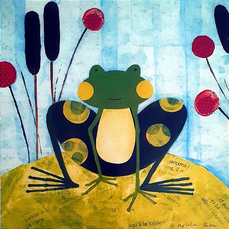 Gravura Infantil Sapo Colorido
