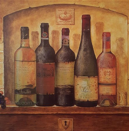 Gravura Coleção Vinhos I 25 x 25