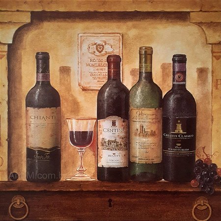 Gravura Coleção Vinhos II 25 x 25