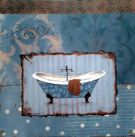 Gravura Banheira Vintage I 30 x 30 cm