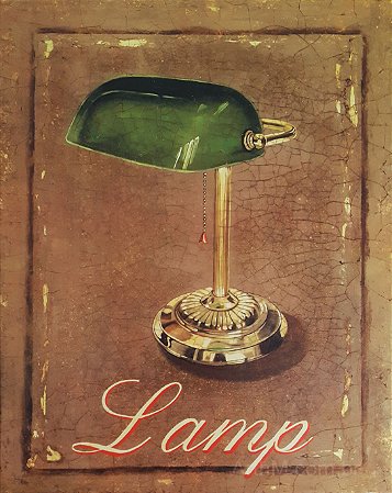Gravura Coleção Escritório Lamp 35,5 x 28 cm