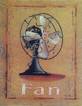 Gravura Coleção Escritório Fan 35,5 x 28 cm