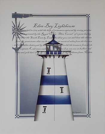 Gravura Coleção Praia The Eden Bay 25x20 cm