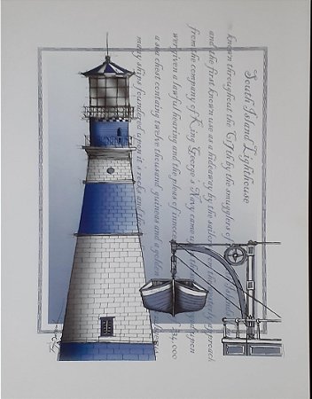 Gravura Coleção Praia The South Island 25x20 cm