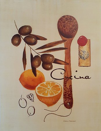 Gravura Coleção Viva l'Italia Cucina 21 x 16 cm
