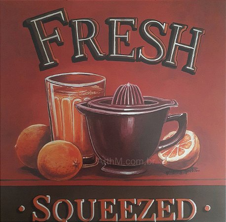 Gravura Coleção Cozinha Fresh Squeezed 45 x 45 cm