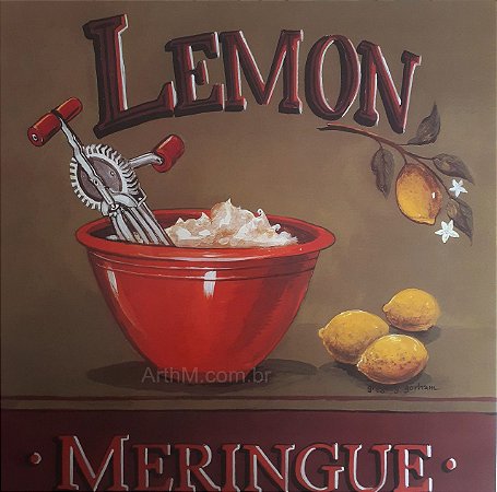 Gravura Coleção Cozinha Lemon Meringue 45 x 45 cm