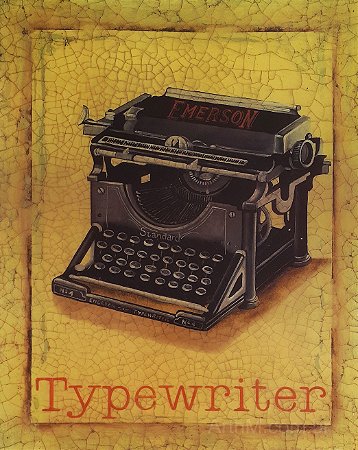 Gravura Coleção Escritório TypeWriter 35,5 x 28 cm