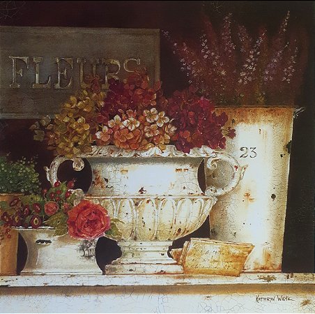 Gravura Coleção Fleus De Paris II 18 x 18 cm