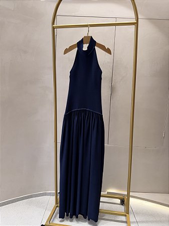 Vestido Ariane azul marinho