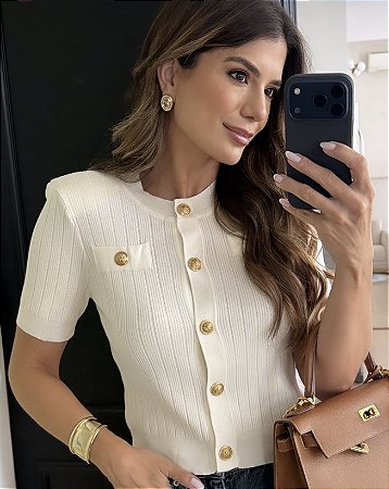 Blusa tricô off